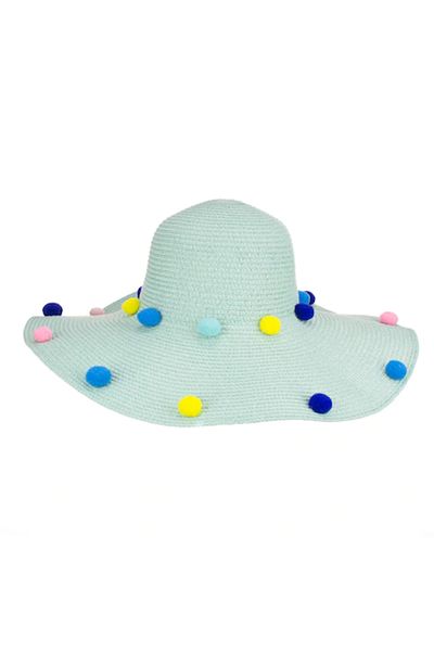 Intisimo Beach Hat, Women, Accessorized with Tassels, Pistachio Green