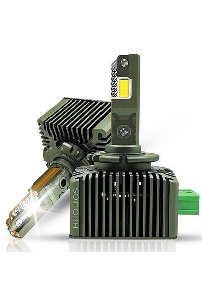 SONORH Xenon LED Bulbs D3S/D3R, 170W, 27000Lumen, Canbus Plug&Play, 2 Pieces, Fan and 4 Copper Cooling Rods