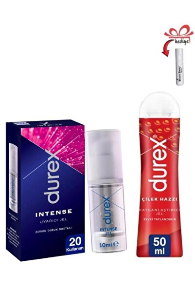 Durex Intense Uyarıcı Jel 10 ml (20 Kullanım) Play Çilek Aromalı Kayganlaştır...