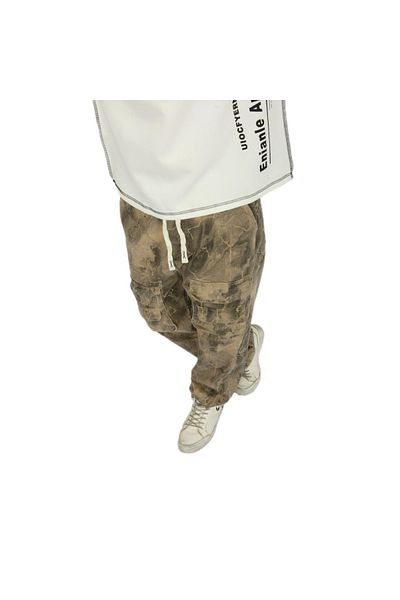 ALANAQA Unisex oversized jeans with front pockets