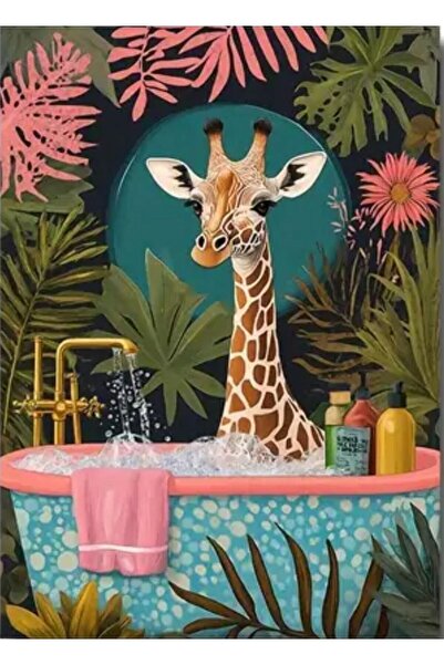 Rugs Modern Halı Kuzey Koleksiyonu Küvette Zürafa Detaylı Dokuma Taban Modern...