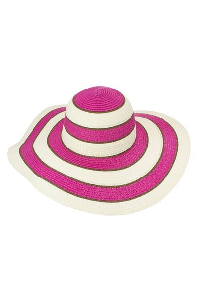 Intisimo Beach hat, Women, Circles, Beige/Brown/Beige/Pink