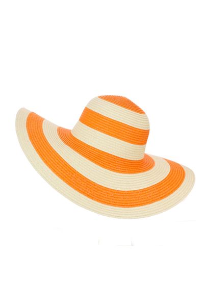 Intisimo Beach hat, Women, Orange/Beige