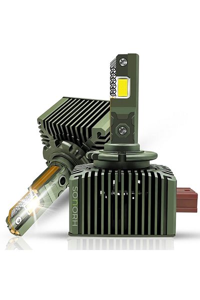 SONORH Xenon LED Bulbs D1S/D1R, 170W, 27000Lumen, Canbus Plug&Play, 2 Pieces, Fan and 4 Copper Cooling Rods