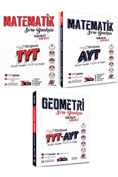 Evrensel İletişim Yayınları Mikro Orjinal TYT Matematik + AYT Matematik + TYT...