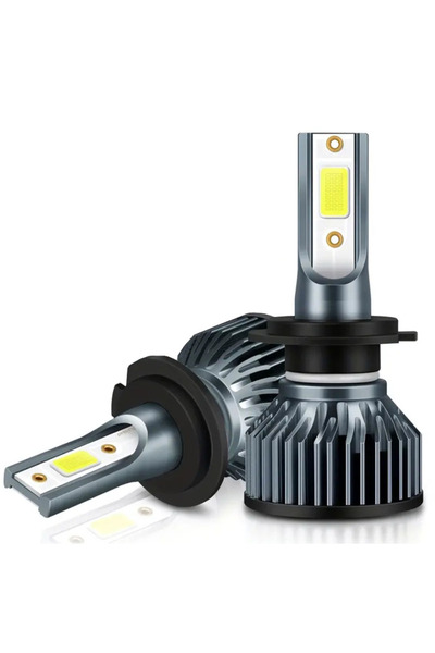 SONORH LED Bulbs H7, 100W, 12000 Lumen, 2 Pieces, Canbus Plug&Play, 12-24V, Copper Fan and Cooling Rod