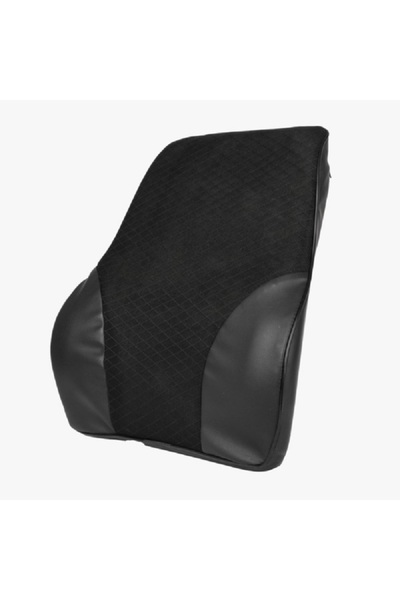 AUTOSMART وسادة مسند ظهر السيارة بتصميم مريح باللونين الأسود والرمادي