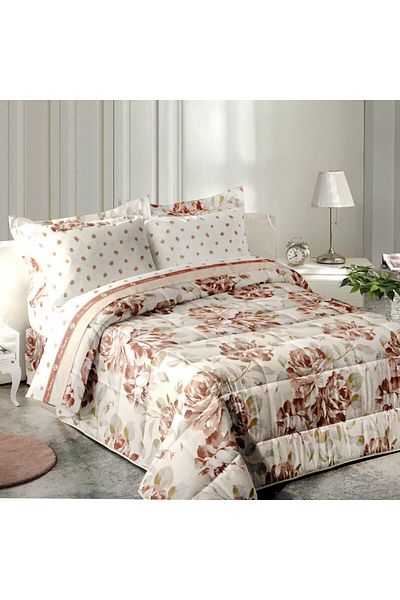 Pierre Cardin Loira Luxury Beige Single 6-Piece Duvet Set