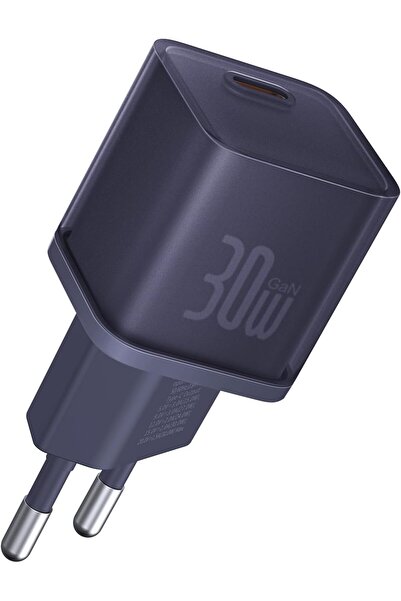 Baseus 1C 30W GaN5 Mini Hızlı Ev Şarj Adaptörü - MOR