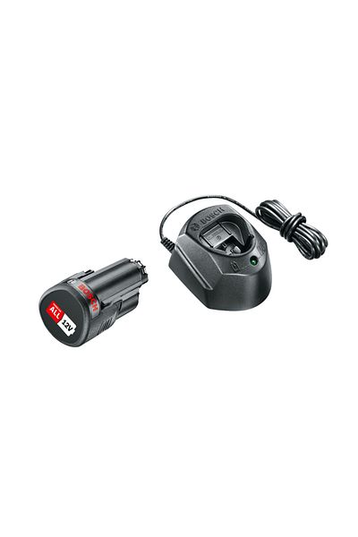 Bosch Bosch battery set, 12V, 1x1.5Ah OA + charger GAL1210, Plastic, Black