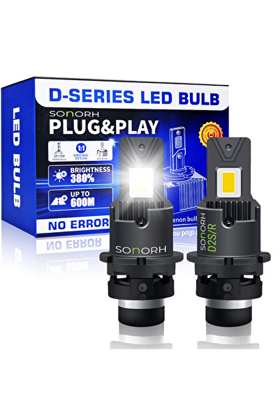 SONORH Set de 2 becuri LED D2S/D2R M21, seria D, 120W, 20000 LM, funcție Canb...