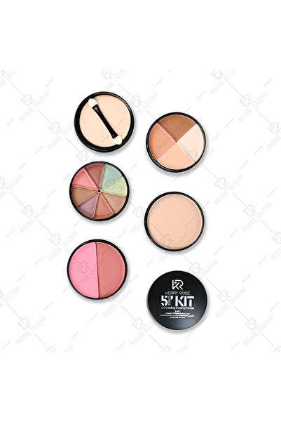 Kerry Rose 5 In 1 Concealing Shading Kit | مجموعة مكياج كيري روز 5 في 1 لتحديد وإخفاء العيوب