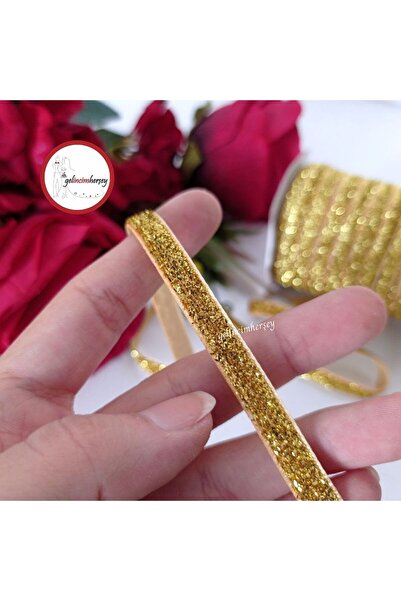 Gelincimherşey Simli Kadife Kurdele 6 mm 5 mt