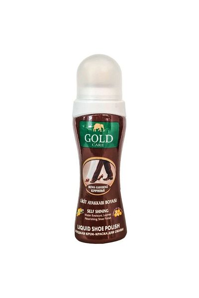 Gold Liquid shoe polish, Brown, 75 ml