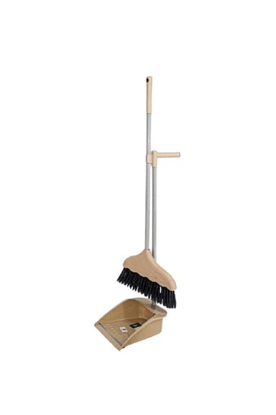 Roco Broom and Dustpan Set – Self-Standing, Clip-On, Easy Clean System