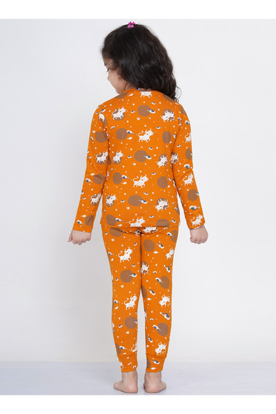 LAUREN SMITH Girl's Pajama Set Long Sleeve Top with pants 2 Piece Printed Sleepwear