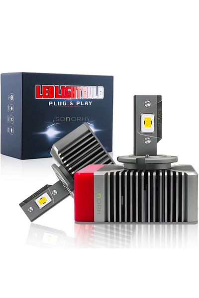 SONORH 2 Xenon LED D5S Bulbs, 150W, 25000 Lumen, Canbus Plug&Play, 6500K, For Car Headlight, SONORH