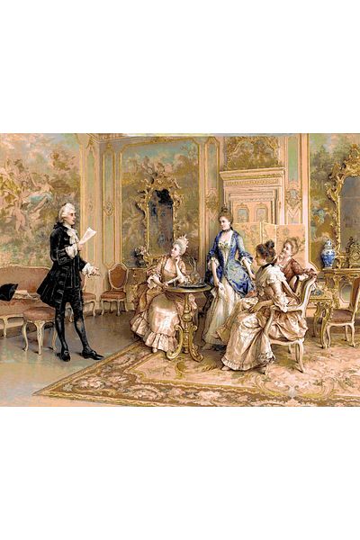 Niva Figurative Seri-55B Woven Tapestry Fabric - Romeo and Juliet 8