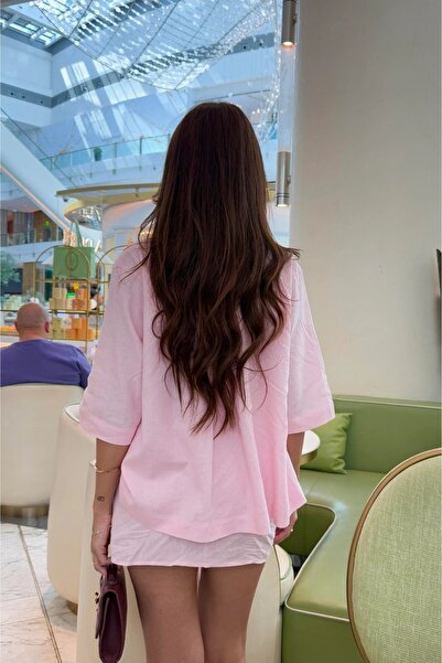 FMN Butik fiyonk bağlama detay tasarım pinterest muadil mini etek kısa kol oversize gömlek şık keten takım