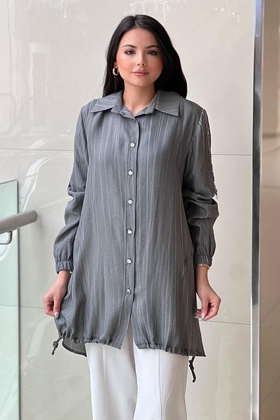FUAT GÜRSEN Fuat Gürşen Sleeve Processing Banded Tunic