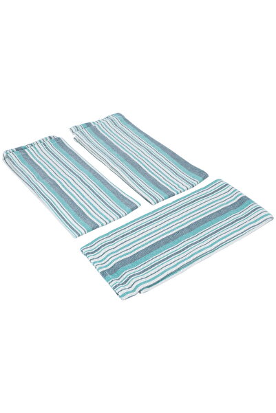 Generic Al Saif Gallery Fabric Towel Set, 3 Pieces - Blue Green