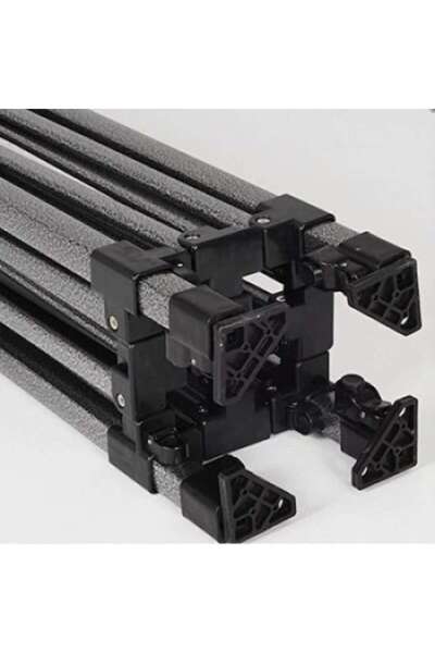 OEM Cort Pavilion 3x3m Albastru Pliabil Tip Acordeon cu Cadru Metalic, pentru Curte, Gradina, E