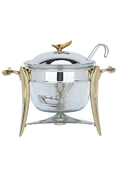 Generic سخان شوربة من الفولاذ المقاوم للصدأ من معرض السيف، مع زجاج، 23 × 23 س...