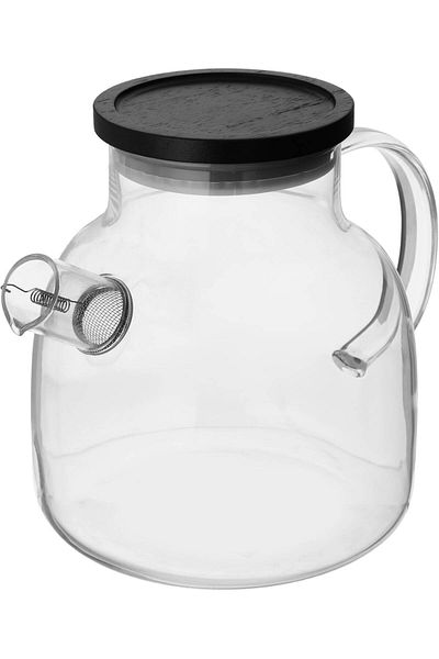 Alsaif Gallery Al Saif Gallery Glass Steel Kettle, 1400 ml - Transparent