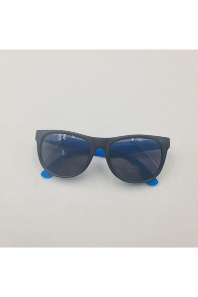 dalimag Sunglasses with Black Lenses, Plastic, Simple Model, Black/Blue, 14 cm