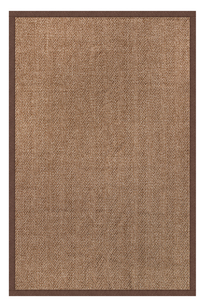MACRO HOME 0503-Kahve Kumaş Bordür Sisal Halı Kilim Hav Toz Vermez Kolay Temi...