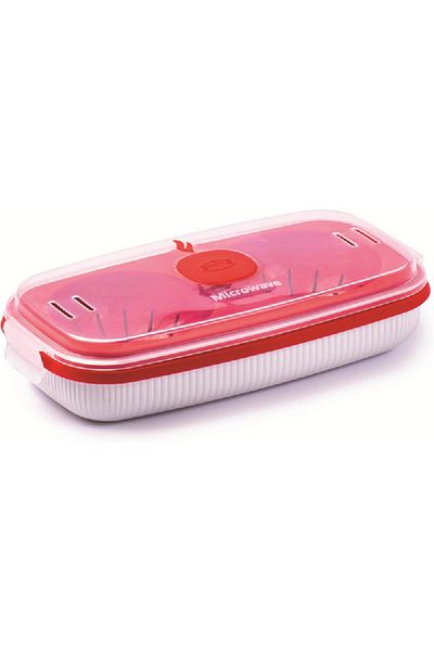 Snips Egg Poacher and Omelette Maker for Microwave White and Red 750ml