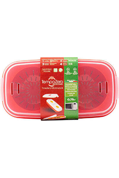 Snips Egg Poacher and Omelette Maker for Microwave White and Red 750ml