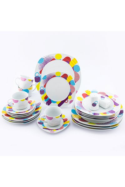 HIC Ceramic Dinner set 22 pieces for 6 persons