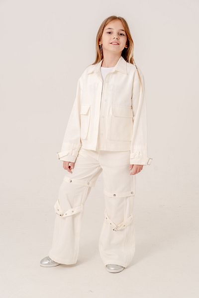 GİYİCEM TEKSTİL Girl's Shorts Linen Trousers 2568