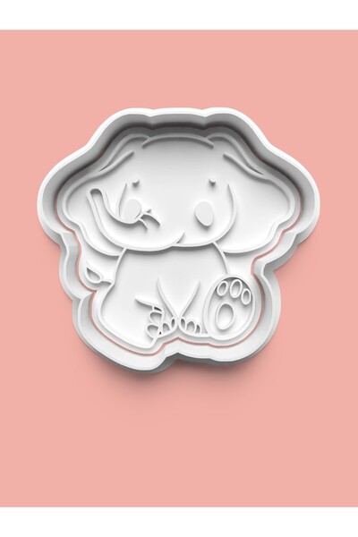AKTASTORE Cute Baby Elephant Figure Cookie Mold and Sugar Dough Mold 0237-2