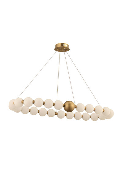 burenze Exclusive Luxury Modern Led Avize Balls On Chandelier Yemek Masası El...