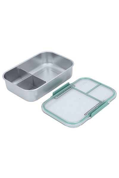 Alsaif Gallery Lunch Box Steel Al Saif Gallery, 1.2 Liter, Rectangular - Green