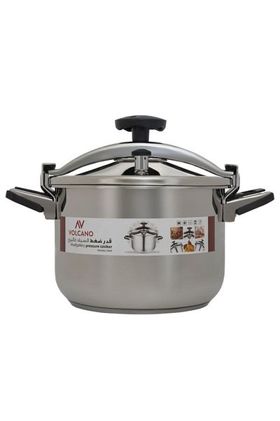 Alsaif Gallery Pressure Cooker Volcano Steel Alsaif Gallery, 11 Liters - Silver