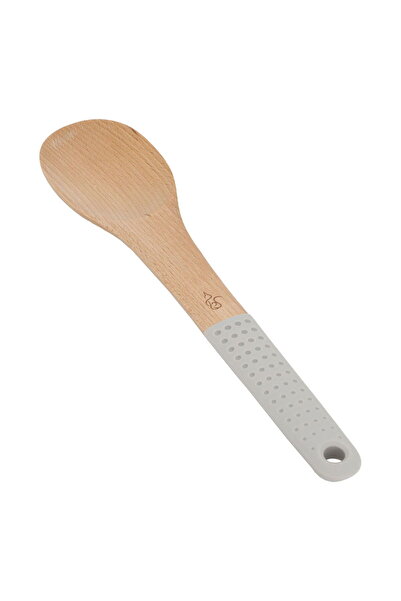 Generic Al Saif GalleryWood Serving Spoon, Silicone Handle - Wooden