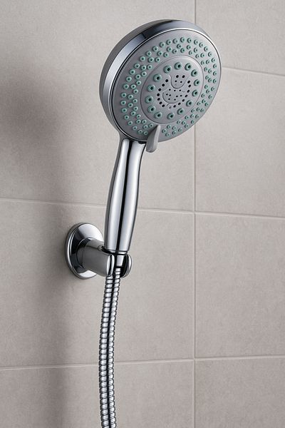 ferrara La Brocca GS3150 shower head, high pressure, adjustable, water saving, square, Silver