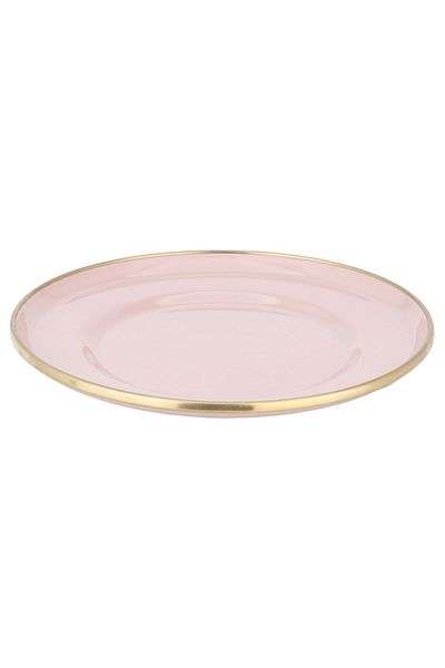 Alsaif Gallery Serving Plate Steel Alsaif Gallery, 20 cm, Round - Pink