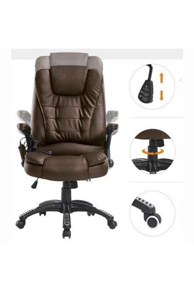 OEM Scaun Rotativ Mercaton, de Birou cu Functie Masaj in 6 Puncte si Incalzire Lombara, Maxim 130 Kg