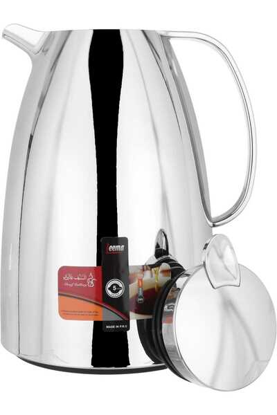 Alsaif Gallery Lima Saif Gallery Thermos, 2 liters, push lid, glass inner pot, plastic outer body -