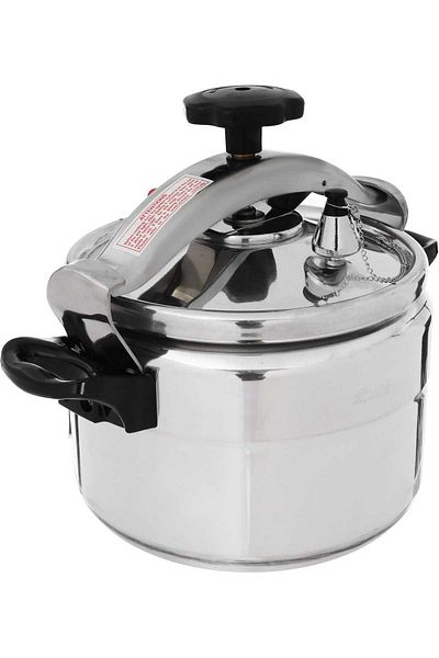 Alsaif Gallery Pressure Cooker Volcano Aluminum, 7 Liters - Silver