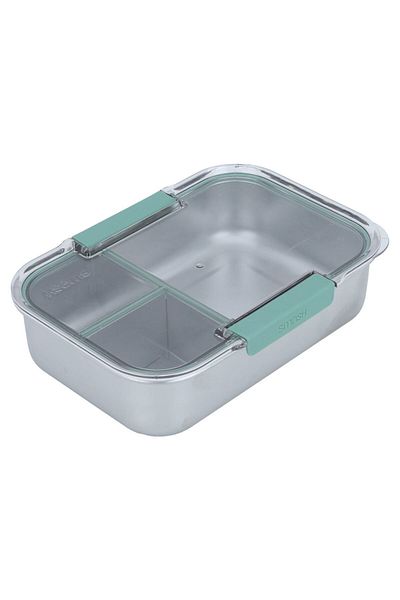 Alsaif Gallery Lunch Box Steel Al Saif Gallery, 1.2 Liter, Rectangular - Green