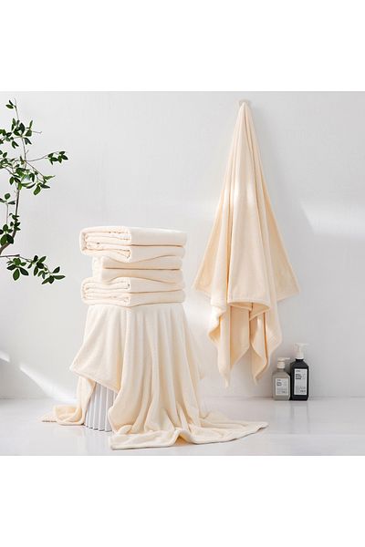 REEFI Modern Rustic Medium Body Towel - Off White (Size 70*140 cm)