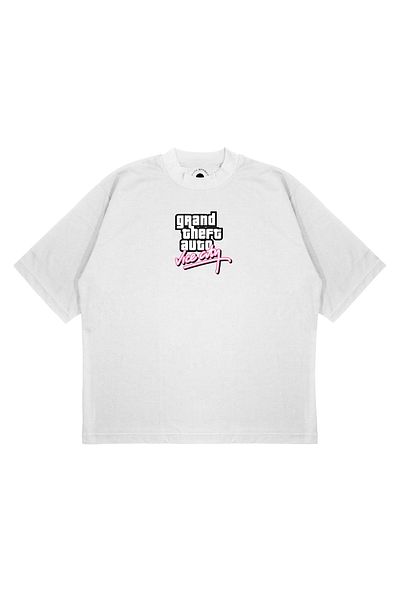 PURE EFFECT Μπλουζάκι Unisex Oversize Gta Vice City με στάμπα