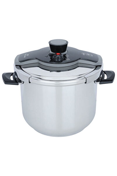 Volcano قدر ضغط فولكانو ستيل، 12 لتر - فضي