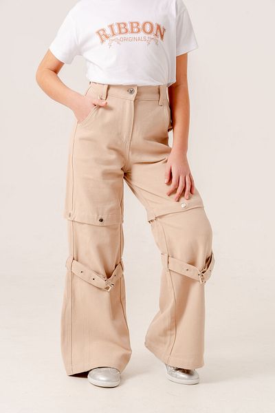 GİYİCEM TEKSTİL Girl's Shorts Linen Trousers 2568