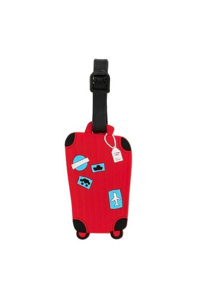 BREZIUM Bag Tag for Identification, Suitcase Model, 5.5x14cm, Red, BREZIUM